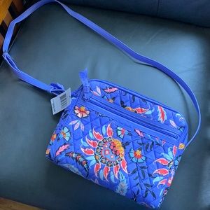 Trimmed Crossbody in Mural Garden pattern